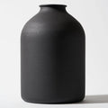 SilkSerenade Black Matte Iron Flower Vase, Large – Farmhouse & Wabi-Sabi Style Centerpiece for Bedroom, Kitchen, Living Room Table Decor
